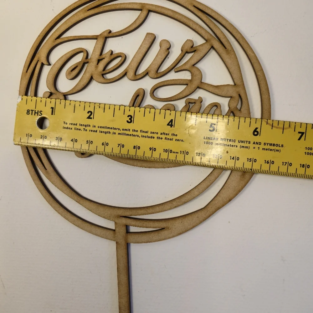 Wooden Feliz Cumpleaños Cake Topper. Happy Birthday Cake Topper. Cake Decor